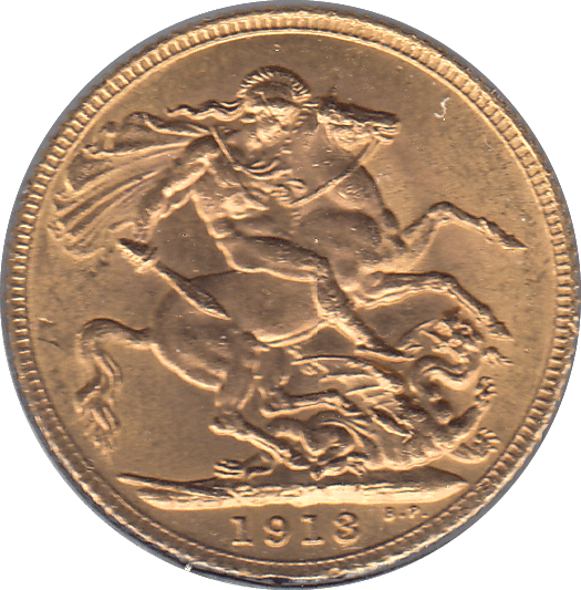 1913 GOLD SOVEREIGN ( AUNC ) 1 - Sovereign - Cambridgeshire Coins