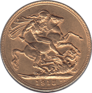 1913 GOLD SOVEREIGN ( AUNC ) 2 - Sovereign - Cambridgeshire Coins