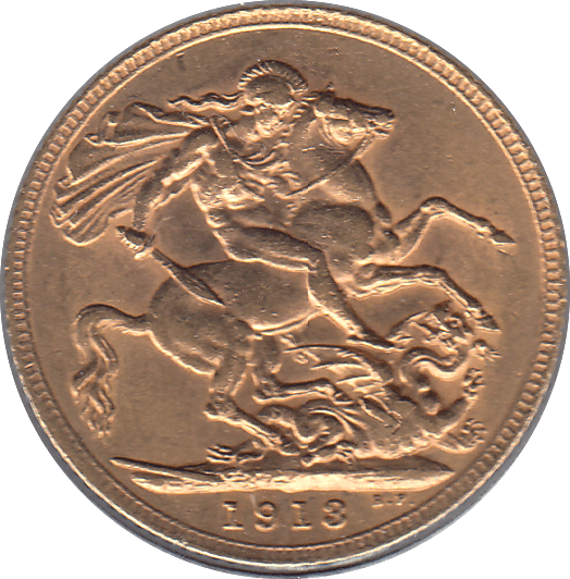 1913 GOLD SOVEREIGN ( AUNC ) 2 - Sovereign - Cambridgeshire Coins