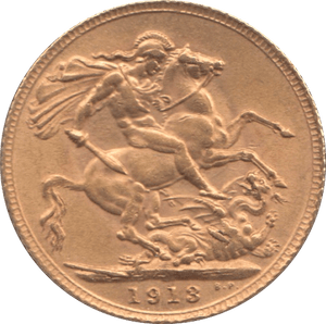 1913 GOLD SOVEREIGN ( AUNC ) - GOLD WORLD COINS - Cambridgeshire Coins