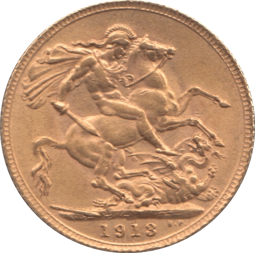 1913 GOLD SOVEREIGN ( AUNC ) - GOLD WORLD COINS - Cambridgeshire Coins