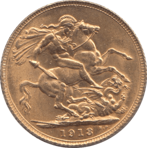 1913 GOLD SOVEREIGN ( AUNC ) - Sovereign - Cambridgeshire Coins