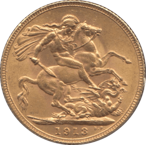 1913 GOLD SOVEREIGN ( AUNC ) - SOVEREIGN - Cambridgeshire Coins