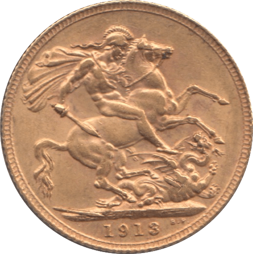 1913 GOLD SOVEREIGN ( UNC ) - GOLD WORLD COINS - Cambridgeshire Coins