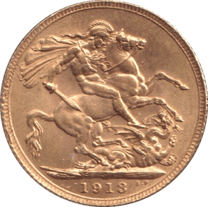 1913 GOLD SOVEREIGN ( UNC ) - SOVEREIGN - Cambridgeshire Coins