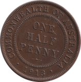 1913 HALF PENNY - WORLD COINS - Cambridgeshire Coins