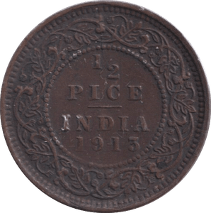 1913 HALF PICE INDIA - WORLD COINS - Cambridgeshire Coins