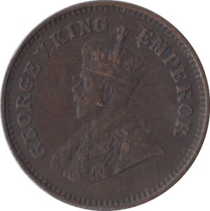 1913 HALF PICE INDIA - WORLD COINS - Cambridgeshire Coins