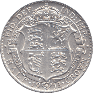 1913 HALFCROWN ( EF ) - HALFCROWN - Cambridgeshire Coins