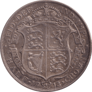 1913 HALFCROWN ( VF ) - Halfcrown - Cambridgeshire Coins
