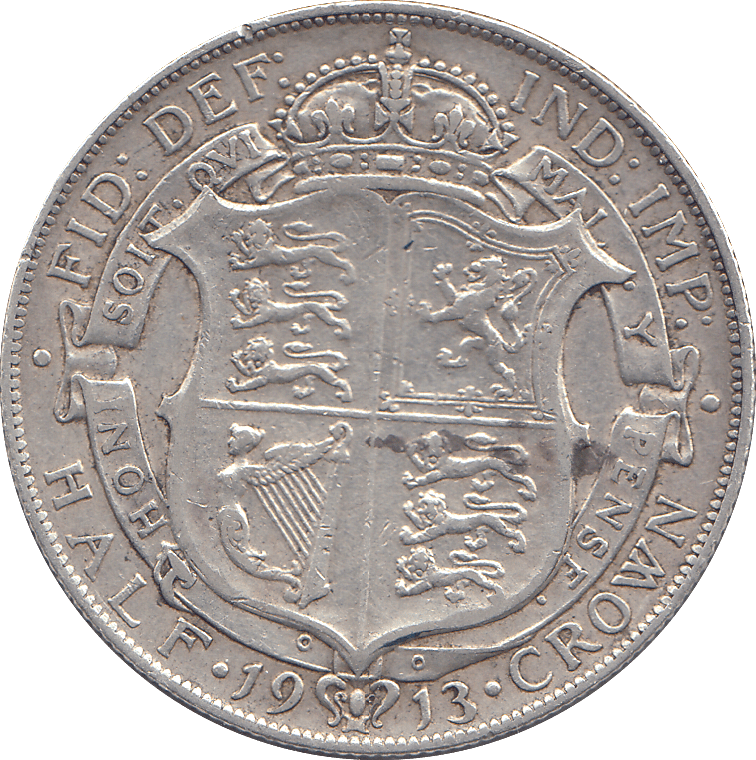1913 HALFCROWN ( VF ) - HALFCROWN - Cambridgeshire Coins