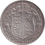 1913 HALFCROWN ( VF ) - WORLD COINS - Cambridgeshire Coins