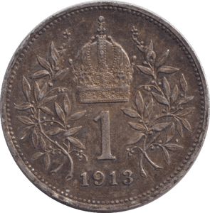 1913 KRONA AUSTRIA - HUNGARY - WORLD COINS - Cambridgeshire Coins