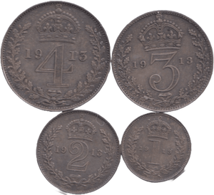 1913 MAUNDY SET GEORGE V - Maundy Set - Cambridgeshire Coins