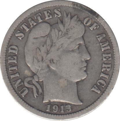 1913 ONE DIME USA - WORLD COINS - Cambridgeshire Coins