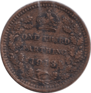 1913 ONE THIRD FARTHING ( VF ) - WORLD COINS - Cambridgeshire Coins