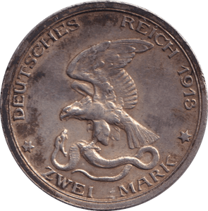 1913 SILVER 2 MARK GERMANY - SILVER WORLD COINS - Cambridgeshire Coins