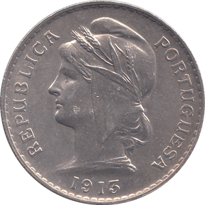 1913 SILVER 50 CENTAVOS PORTUGAL - SILVER WORLD COINS - Cambridgeshire Coins