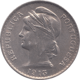 1913 SILVER 50 CENTAVOS PORTUGAL - SILVER WORLD COINS - Cambridgeshire Coins