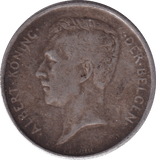 1913 SILVER ONE FRANC BELGIUM - SILVER WORLD COINS - Cambridgeshire Coins