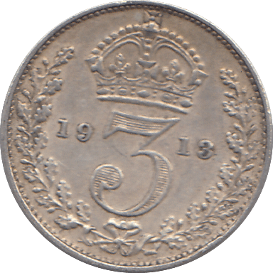 1913 SILVER THREEPENCE ( EF ) - THREEPENCE - Cambridgeshire Coins
