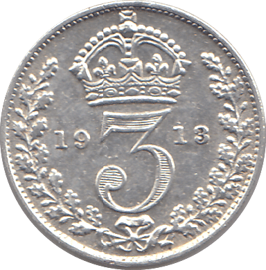 1913 SILVER THREEPENCE ( EF ) - THREEPENCE - Cambridgeshire Coins