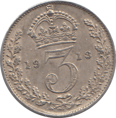 1913 SILVER THREEPENCE ( EF ) - THREEPENCE - Cambridgeshire Coins