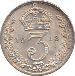 1913 SILVER THREEPENCE ( UNC ) - MAUNDY THREEPENCE - Cambridgeshire Coins