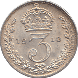 1913 SILVER THREEPENCE ( UNC ) - MAUNDY THREEPENCE - Cambridgeshire Coins