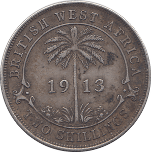 1913 SILVER TWO SHILLINGS BRITISH WEST AFRICA - SILVER WORLD COINS - Cambridgeshire Coins