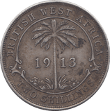 1913 SILVER TWO SHILLINGS BRITISH WEST AFRICA - SILVER WORLD COINS - Cambridgeshire Coins