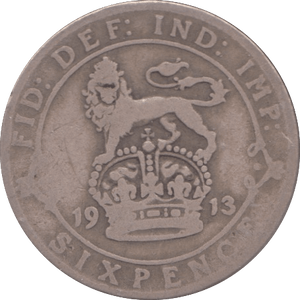1913 SIXPENCE ( FINE ) - SIXPENCE - Cambridgeshire Coins