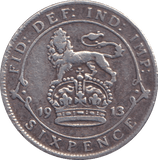 1913 SIXPENCE ( FINE ) - SIXPENCE - Cambridgeshire Coins