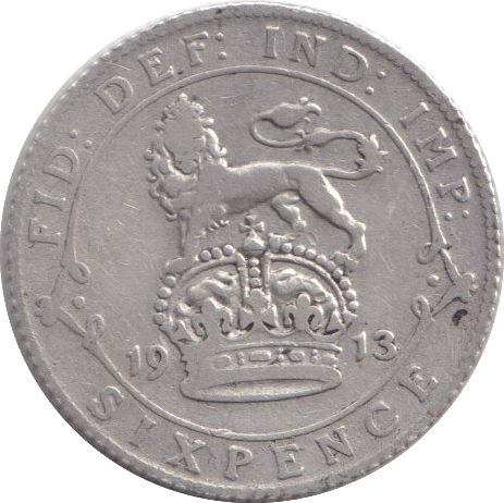1913 SIXPENCE ( FINE ) - SIXPENCE - Cambridgeshire Coins