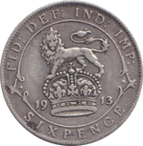 1913 SIXPENCE ( GF ) - SIXPENCE - Cambridgeshire Coins
