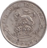 1913 SIXPENCE ( VF ) - SIXPENCE - Cambridgeshire Coins