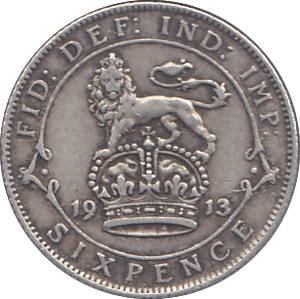 1913 SIXPENCE ( VF ) - SIXPENCE - Cambridgeshire Coins
