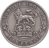 1913 SIXPENCE ( VF ) - SIXPENCE - Cambridgeshire Coins