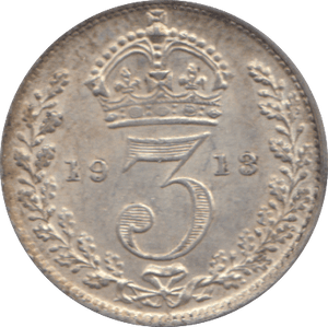 1913 THREEPENCE ( AUNC ) - THREEPENCE - Cambridgeshire Coins
