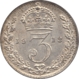 1913 THREEPENCE ( AUNC ) - THREEPENCE - Cambridgeshire Coins