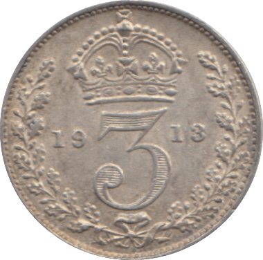 1913 THREEPENCE ( AUNC ) - THREEPENCE - Cambridgeshire Coins