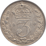 1913 THREEPENCE ( AUNC ) - THREEPENCE - Cambridgeshire Coins