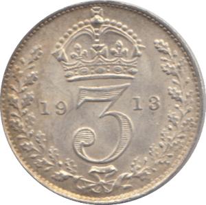 1913 THREEPENCE ( AUNC ) - THREEPENCE - Cambridgeshire Coins