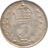 1913 THREEPENCE ( AUNC ) - THREEPENCE - Cambridgeshire Coins