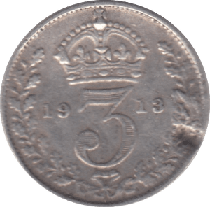 1913 THREEPENCE ( FINE ) - THREEPENCE - Cambridgeshire Coins