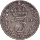 1913 THREEPENCE ( GF ) - THREEPENCE - Cambridgeshire Coins