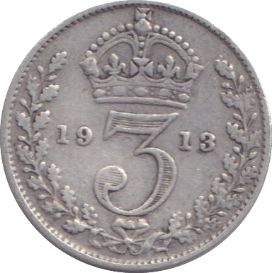 1913 THREEPENCE ( GF ) - THREEPENCE - Cambridgeshire Coins