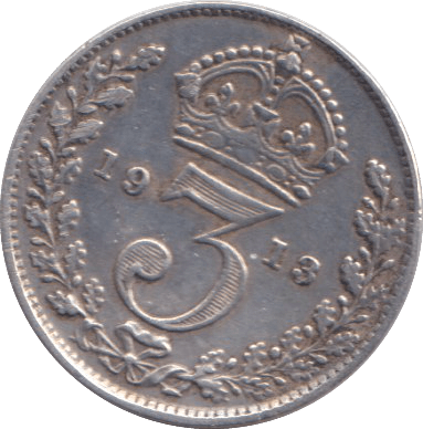 1913 THREEPENCE ( GF ) - THREEPENCE - Cambridgeshire Coins