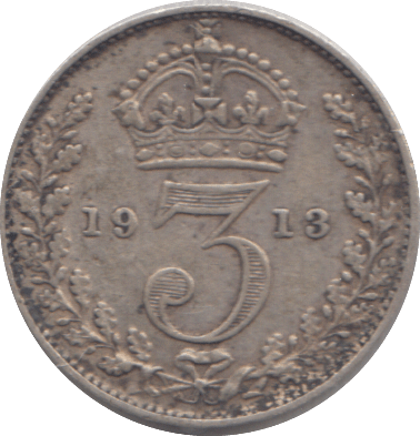 1913 THREEPENCE ( VF ) - THREEPENCE - Cambridgeshire Coins