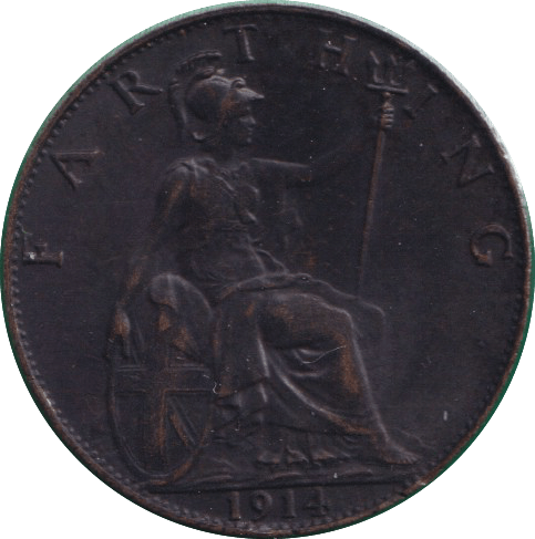 1914 FARTHING ( EF ) - FARTHING - Cambridgeshire Coins